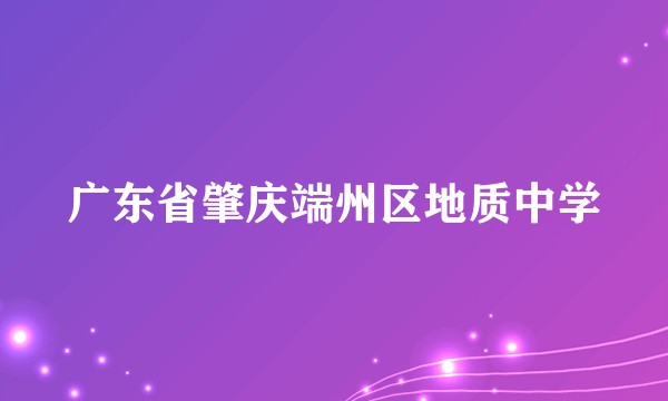 广东省肇庆端州区地质中学
