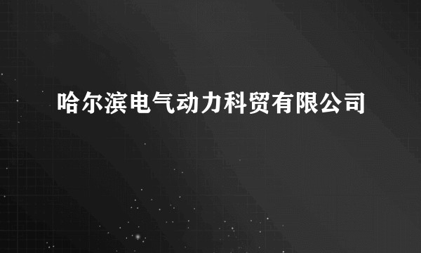 哈尔滨电气动力科贸有限公司