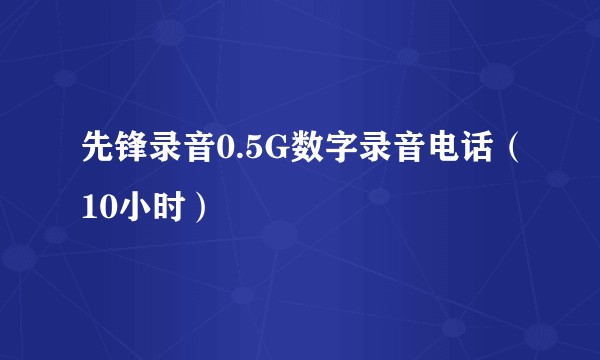 先锋录音0.5G数字录音电话（10小时）