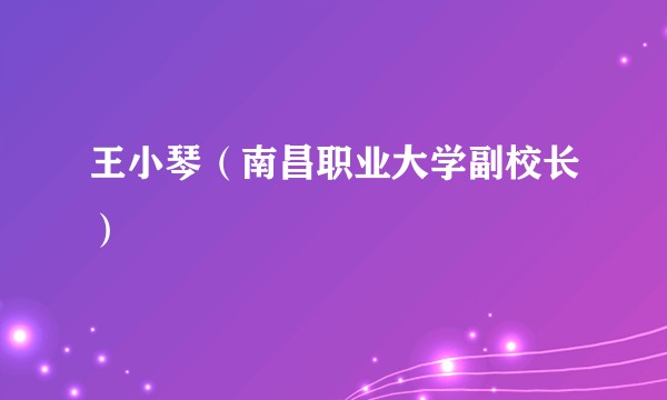 王小琴（南昌职业大学副校长）