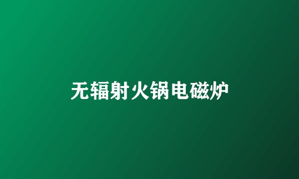 无辐射火锅电磁炉