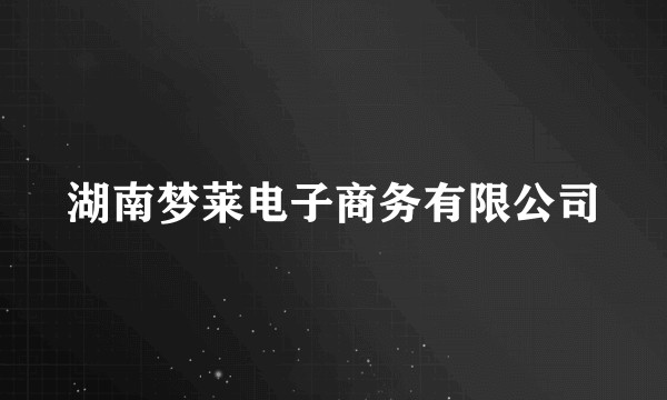湖南梦莱电子商务有限公司
