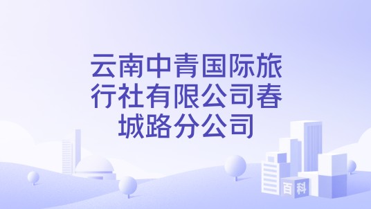 云南中青国际旅行社有限公司春城路分公司