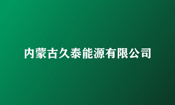 内蒙古久泰能源有限公司