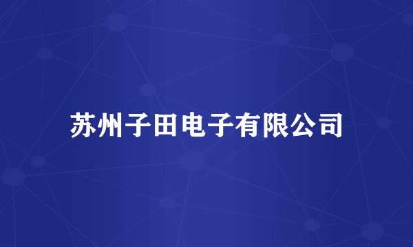 苏州子田电子有限公司