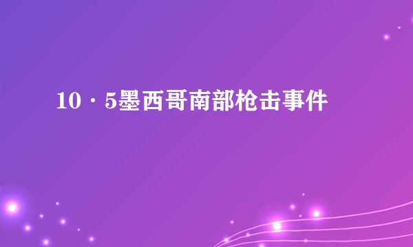10·5墨西哥南部枪击事件