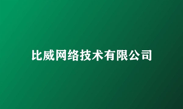 比威网络技术有限公司