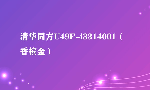 清华同方U49F-i3314001（香槟金）