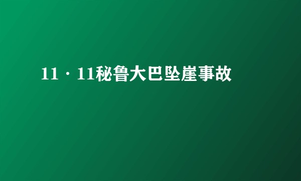 11·11秘鲁大巴坠崖事故