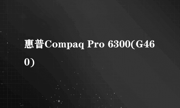 惠普Compaq Pro 6300(G460)