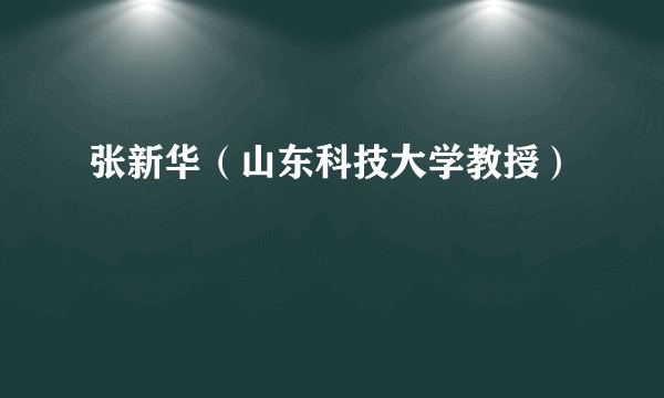 张新华（山东科技大学教授）