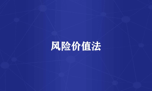 风险价值法