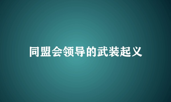 同盟会领导的武装起义