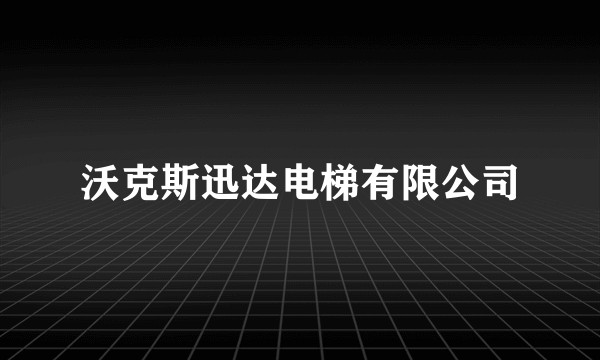 沃克斯迅达电梯有限公司