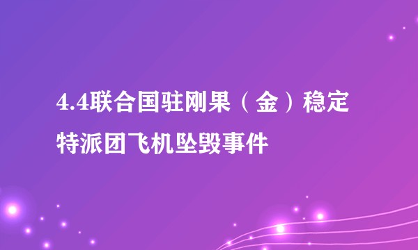 4.4联合国驻刚果（金）稳定特派团飞机坠毁事件
