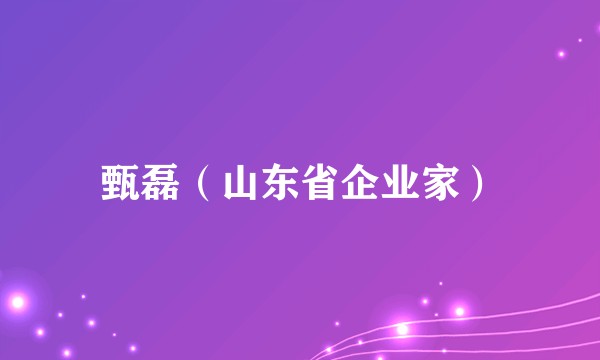 甄磊（山东省企业家）