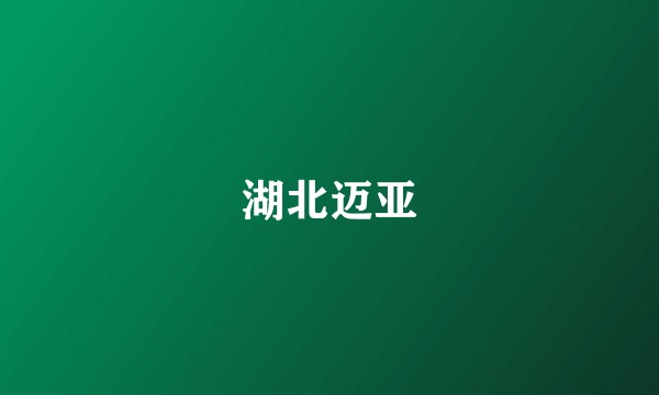 湖北迈亚