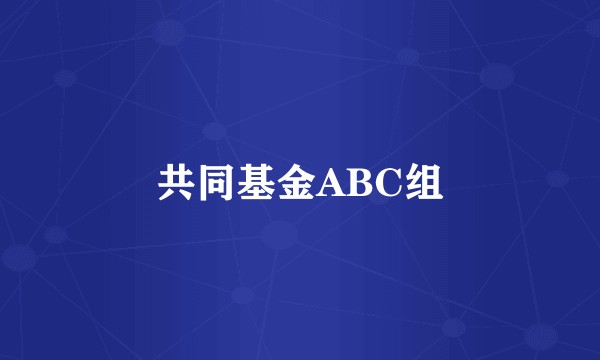 共同基金ABC组