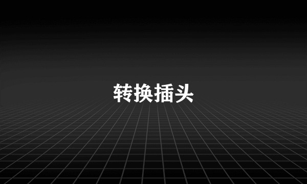 转换插头