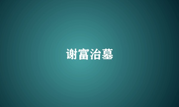 谢富治墓