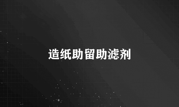 造纸助留助滤剂