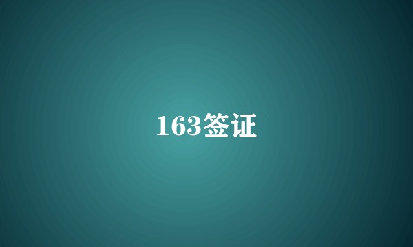 163签证
