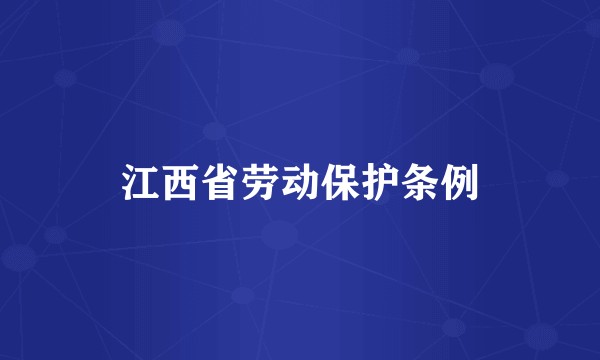 江西省劳动保护条例