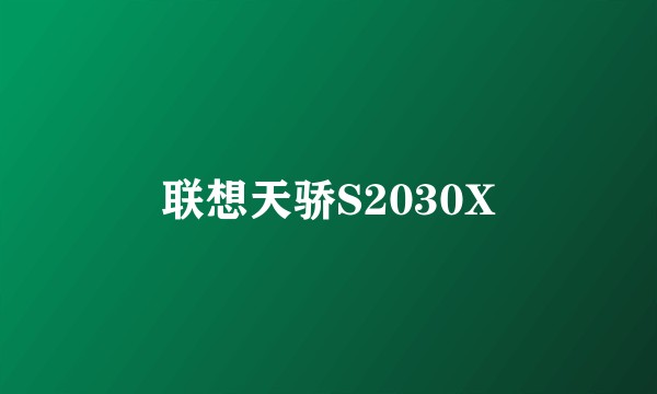 联想天骄S2030X