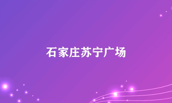 石家庄苏宁广场