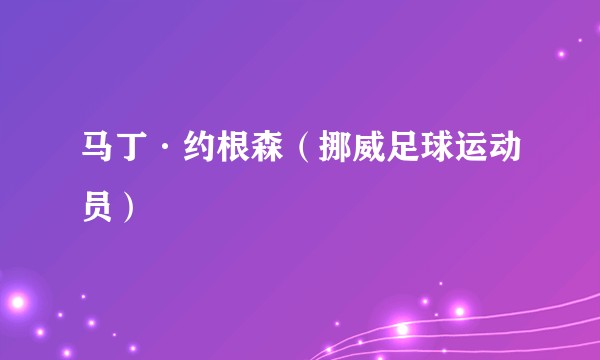 马丁·约根森（挪威足球运动员）