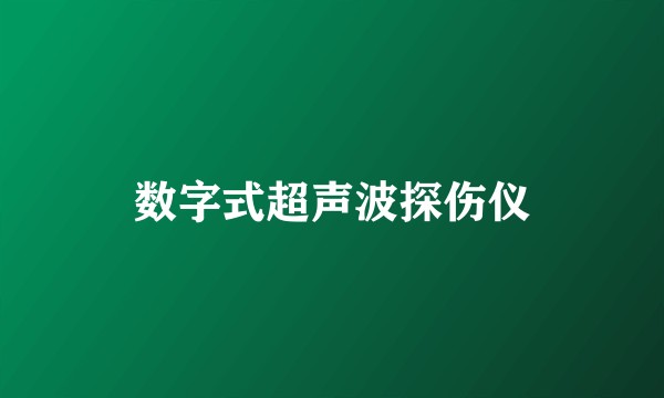 数字式超声波探伤仪