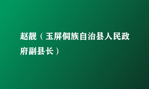 赵靓（玉屏侗族自治县人民政府副县长）