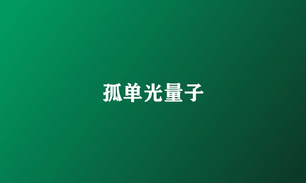 孤单光量子