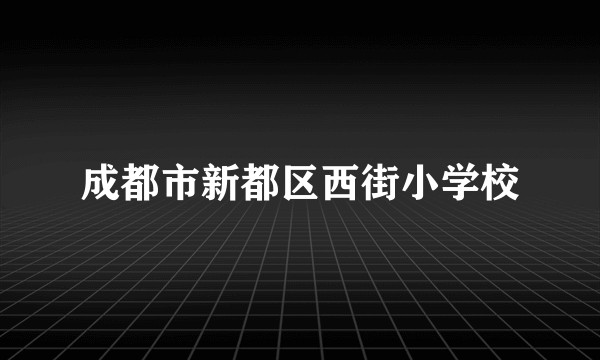 成都市新都区西街小学校