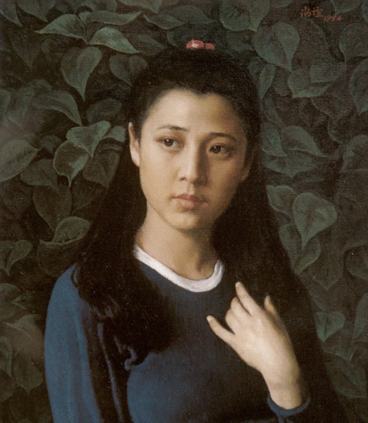 蓝衣少女