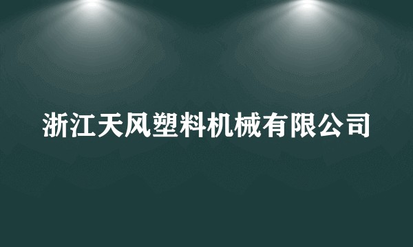 浙江天风塑料机械有限公司