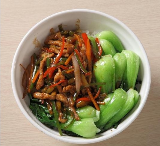 炒青菜肉丝