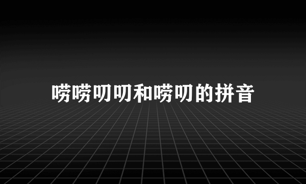 唠唠叨叨和唠叨的拼音