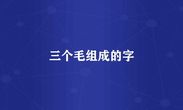 三个毛组成的字