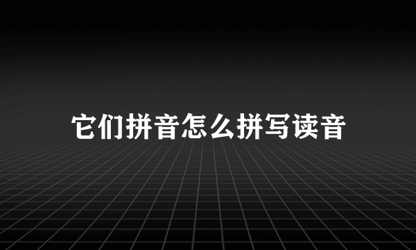 它们拼音怎么拼写读音