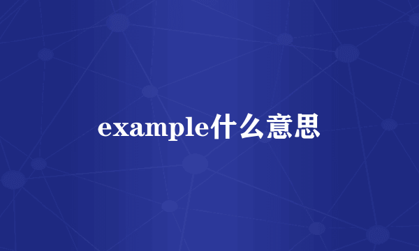 example什么意思