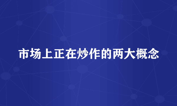 市场上正在炒作的两大概念