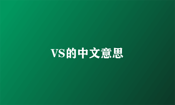 VS的中文意思