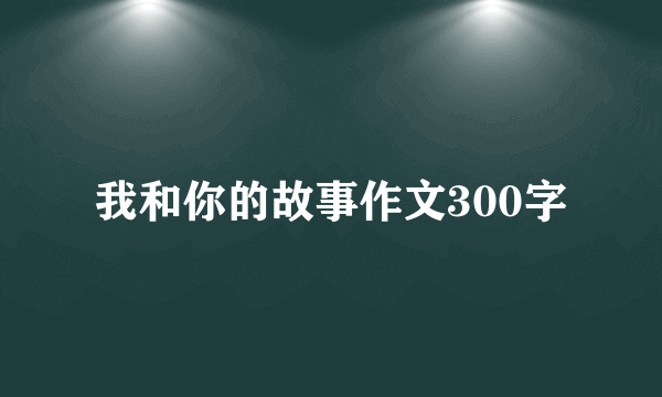我和你的故事作文300字