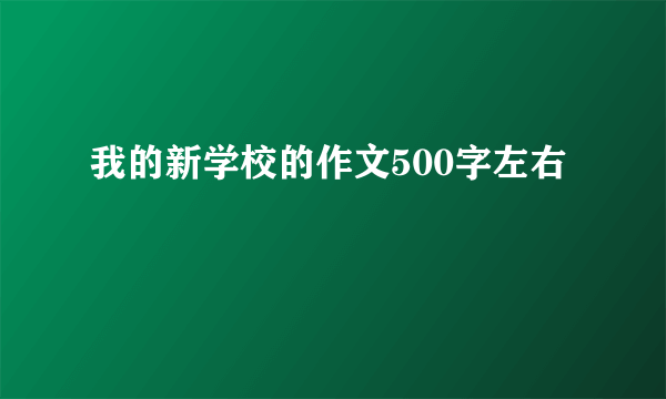 我的新学校的作文500字左右