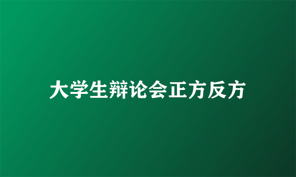 大学生辩论会正方反方