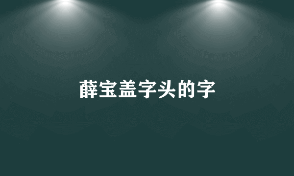 薛宝盖字头的字
