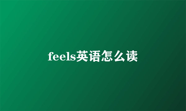 feels英语怎么读