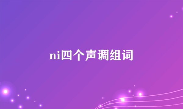ni四个声调组词