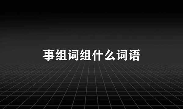 事组词组什么词语